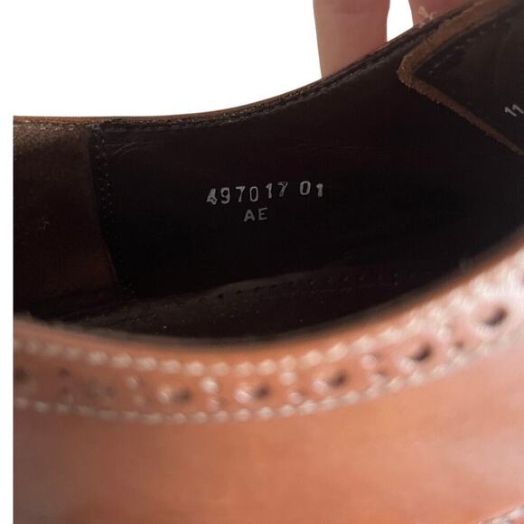 Florsheim Men’s 11D Wingtip Oxford‎ Shoes Brown Leather Brogue Dress - Picture 6 of 14